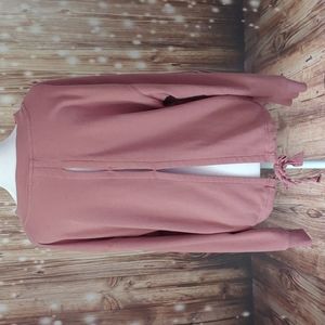 Open tie back rose pink sweatshirt medium Old Navy